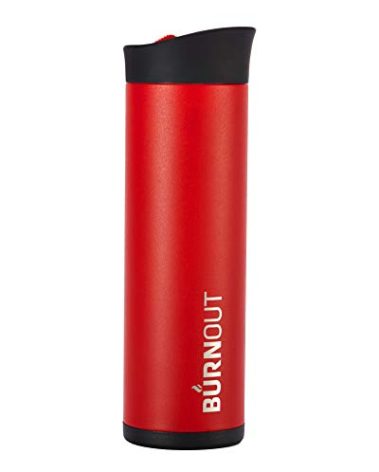 LEXO BURNOUT Temperature Regulating Travel Mug 12 oz Red - Drink NOW & Heat-Zorb Tech