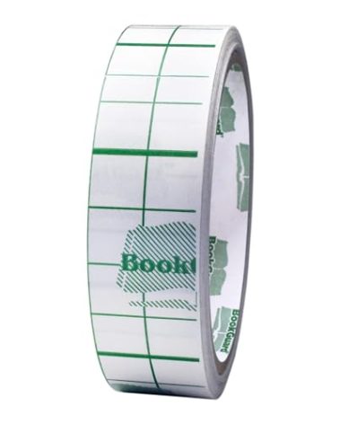 BookGuard 1 inch Clear Vinyl Roll Bookbinding Tape Multipurpose Archival Library Supplies Transparent Book Repair Tape Ideal for Document Preservation, 10 Yards