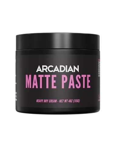 Arcadian Grooming Matte Paste Hair Clay for Men Styling – Vegan Matte Finish, Strong High Hold, 4oz