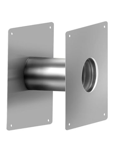 Vent Kit 3.15-inch stainless steel ventilation wall sleeve, extendable, for indoor gas tankless water heaters，for ventilation pipes under 3 inches.