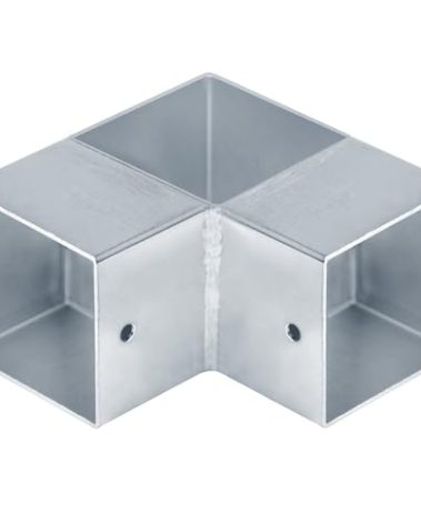 YIDU69Q 8 Pcs 1-1/2" 3 Way L Shape Square Tube Connector, Square Tube Fitting Corner Coupler Fence Rail Clamp