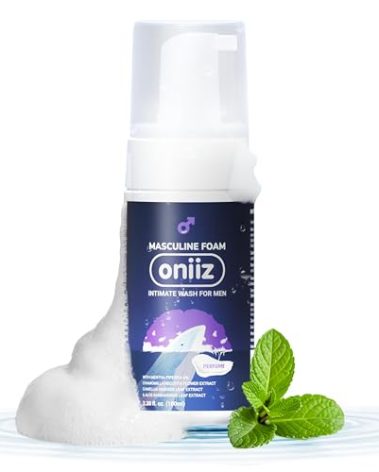 ONIIZ Masculine Foam Perfume | 3-Barrier Intimate Protection | Gentle Intimate Wash for Men | Natural Ingredients | pH Balance | Sweet & Alluring Aroma | Prevents Odor & Itching 3.38 fl. oz