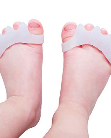 ERSANLI Latest Version Of Children’S Gel Toe Separator And Bunion Separator For Separating And Correcting Overlapping Toes (Children, White, 2 Pcs)