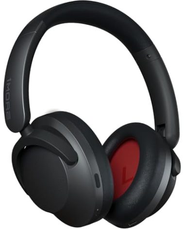 1MORE SonoFlow Active Noise Cancelling Headphones, Bluetooth Headphones with LDAC for Hi-Res Wireless Audio, 70H Playtime, Clear Calls, Preset EQ Via App, Black