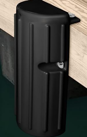 Dock Bumper Fender,Boat Dock Bumpers for Edge or Side,Marine Fender Guard Vertical Protection,Durable Construction,Include Mounting Hardware,Black