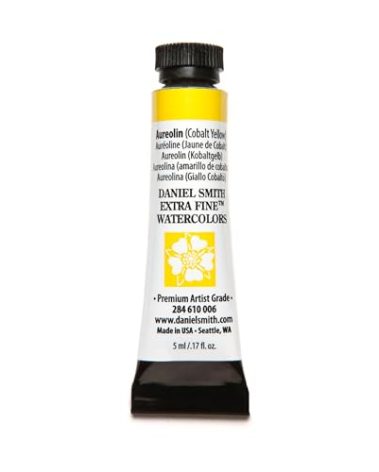 Daniel Smith Extra Fine Watercolor Paint, 5ml Tube, Aureolin(Cobalt Yellow), 284610006