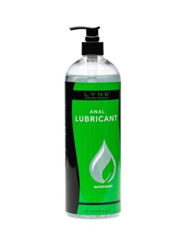 LYNK Water Based Lube 32 oz, Sex Toys Solo Play Personal Lubricant, Latex Silicone Compatible Men Women Couples, Long Lasting Easy Clean Lubricant for Privacy