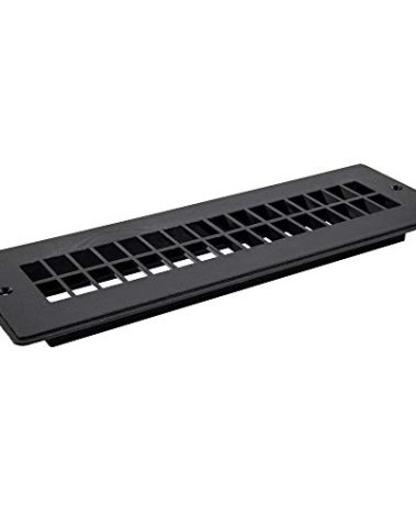RecPro RV Floor Register | RV Stationary Vent Cover | 2-1/4" x 10-1/8" Insert | Undampered Duct (Black)