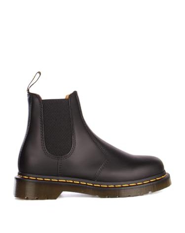 Dr. Martens, Unisex 2976 YS Boots, Black Smooth, 12 US Women/11 US Men