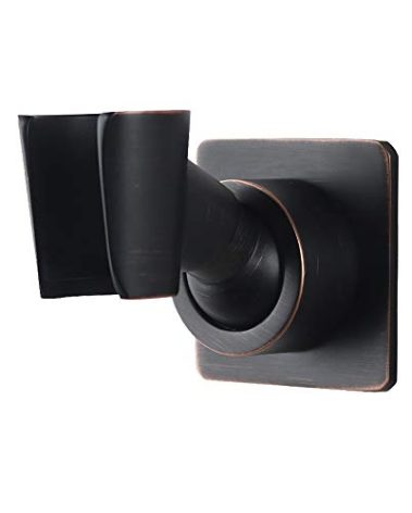 Shower Head Holder Adjustable Handheld Shower Head Bracket Adhesive Shower Wall Mount Holder Brass Shower Wand Holder Oil-Rubbed Bronze, Glue Installation