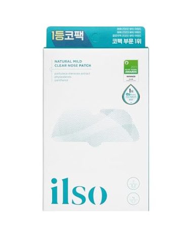 ilso Natural MILD Clear Nose Patch/Blackhead Remover for Nose/Targets PORES & PIMPLES/Facial Skin Care/Dermatologist Approved/Korean Skin Care to Absorb Acne Nose GUNK (5 PCS)