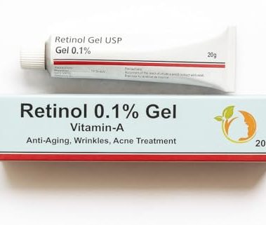 Retinol Gel 0.1 Vitamin A Repairs Fine Lines & Wrinkles, Scar Treatment, Age and Sun Spots, Anti-Aging Formula Gel 20 Grams