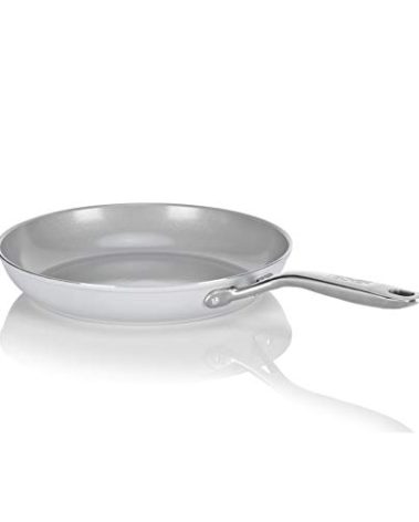 TECHEF - CeraTerra Ceramic Nonstick Frying Pan Skillet, (PTFE, PFAS, and PFOA Free), Dishwasher Oven Safe, Stainless Steel Handle, Induction-Ready, Made in Korea (10-in)