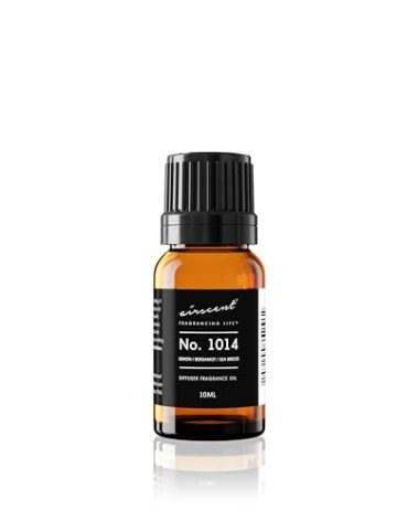 AirScent Hotel Diffuser Oil No. 1014 - Premium 5-Star Hotel Inspired Fragrance Oil for Ultrasonic and Waterless Diffusers and Crafting - 10 mL, 0.34 fl oz Dropper Bottle - Lemon, Bergamot & Sea Breeze