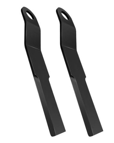 NTSUMI 2Pcs Rotary Brush Cutter Blade Fit for Mower King Bush Hog John Deere Bobcat Case ASV Kubota Skid Steer, 2-3/8" x 14" x 1/4" Heavy Duty AR400 Steel Brush Mowers Blades