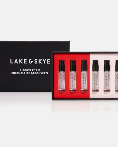 Lake & Skye 6 Piece Discovery Set – Includes 11 11, 11 11 Azure, Apaaray, Midnight 07, Saffron Dusk and Santal Gray – 0.06 fl oz ea (2 ml ea)