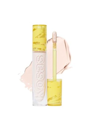 Kosas Revealer Concealer - Medium Coverage Makeup with Hyaluronic Acid, Conceals Dark Circles Under Eyes, Dark Spots and Blemishes + Brightens, Hydrates, Long-Lasting & Vegan, (Tone 0.7 C)