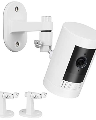 2Pack Adjustable Security Wall Mount Bracket for Ring Stick Up Cam & Ring Outdoor Cam Plus, Perfect View Angle for Your Surveillance Camera System - White