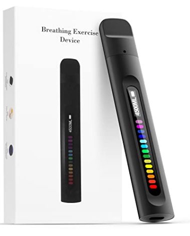Breathing Exercise Device, Portable Breathing Training Device for Better Breathe, Guided Smart Breathing Exercise Assistant for Athletes andSports Enthusiasts