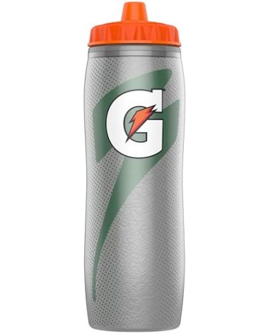 Gatorade Insulated Squeeze Bottle, Silver, 30oz