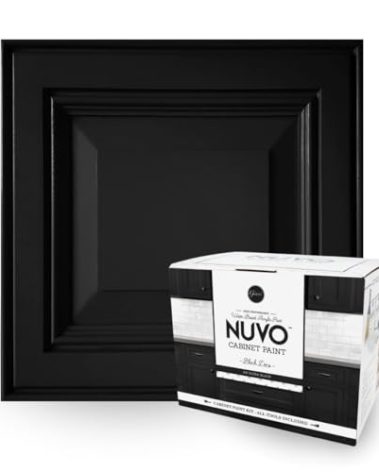 Nuvo Black Deco Cabinet Makeover Kit - Easy DIY 7-Piece Set, Bold Ultra Black, Long-Lasting Finish