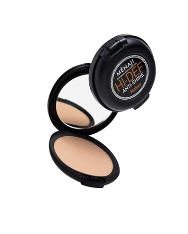 MËNAJI Anti-Shine Powder (HDPV) - Anti-Shine Face Make-Up for Men - Natural Looking Makeup - Mens Cosmetics - Medium