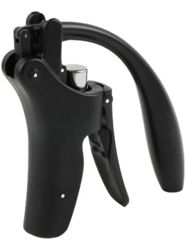KEISSCO Compact Wine opener Vertical Lever Corkscrew Wine Bottle Opener with Foil Cutter & Extra Screw