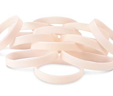12 Pack UV Solar Reactive Silicone Wristbands Change Color in The Sun Wrist Band Rubber Bracelet Customize (White - Glow Purple)