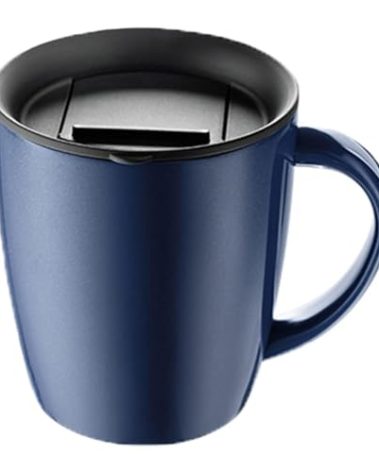 PARACITY Insulated Coffee Mug Stainless Steel Coffee Mug with Lid Handle Double Wall Vacuum Travel Mug Camping Tumbler Cup Men Women 12 oz (Blue)