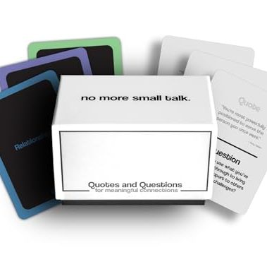 NO MORE SMALL TALK: Quotes & Questions for Meaningful Connections - Conversation Card Game by Nicholas John