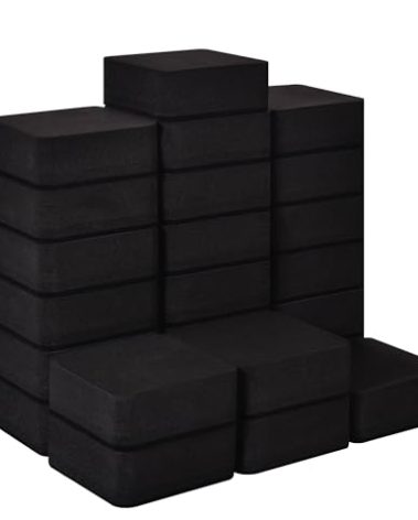Dyshri Dry Erase Erasers, 24 Pack Magnetic Whiteboard Erasers for Kids and Students, Mini Dry Erase Board Erasers for Classroom Home, and Office, Black