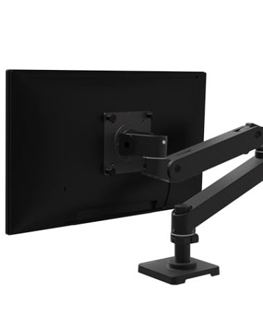 Ergotron – Upgraded LX Pro Premium Monitor Arm, Single Monitor Desk Mount – fits Flat Curved Ultrawide Computer Monitors up to 34 Inches, 4 to 22 lbs, VESA 75x75mm or 100x100mm – Matte Black