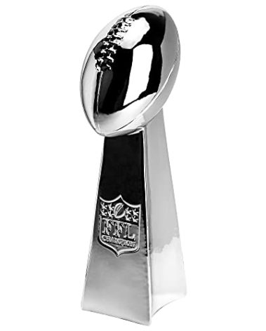 Spire Designs Fantasy Football Trophy - Chrome Replica Championship Trophy - First Place Winner Award for League - 9 inches