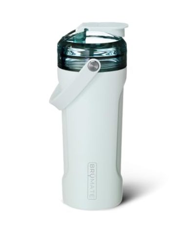 BrüMate MultiShaker Blender Shaker Bottle | 100% Leakproof Insulated Stainless Steel The Perfect Shaker Cup, Protein Shaker Bottle, and Pre Workout Bottle for the Gym | 26oz (Blue Agave)