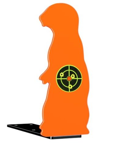 Highwild Resetting Target, Rated for .22 Rimfire - Large Size and 2.5 Inch Shooting Targets | Pop-Up Steel Prairie Dog (B- .22 Auto Resetting Prairie Dog)