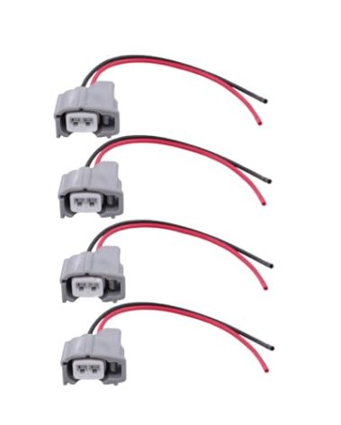 MOTOKU Set of 4 Fuel Injector Wiring Harness Connector Pigtails for Toyota Camry Avalon Corolla Celica Highlander Matrix Prius RAV4 Sienna Tacoma Venza