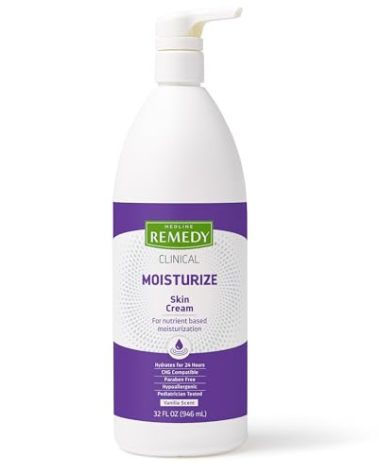 Medline Remedy Clinical Skin Cream, Nourishing Formula for Dry Skin, 32 oz. Pump Bottle