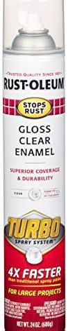 Rust-Oleum 353345 Stops Rust Turbo Spray System Spray Paint, 24 oz, Gloss Clear