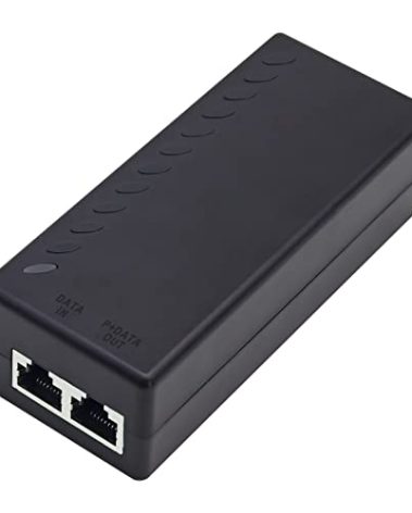 Gigabit PoE+ Injector for Ethernet, 30W 48V with 10/100/1000Mbps & IEEE 802.3af/at Compliance. Extend Network up to 100M (328 ft) Plug and Play，Black