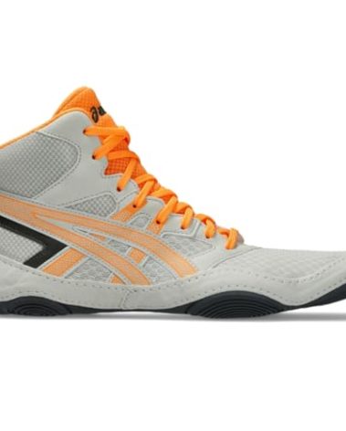 ASICS Men's Snapdown 4 Wrestling Shoes, 9, Lake Grey/Orange POP