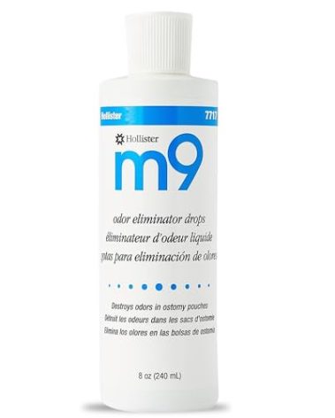 Hollister 7717 m9 Odor Eliminator Drops, Unscented, 8 oz Bottle, 6 Pack – Ostomy Drops, Ostomy Supplies, Odor Neutralizer