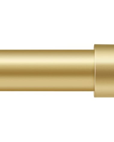 Zeerobee Curtain Rods for Windows 32 to 240, Gold Curtain Rod, Adjustable 1 Inch Heavy Duty Outdoor/Indoor Modern Drapery Pole, 32"-240"