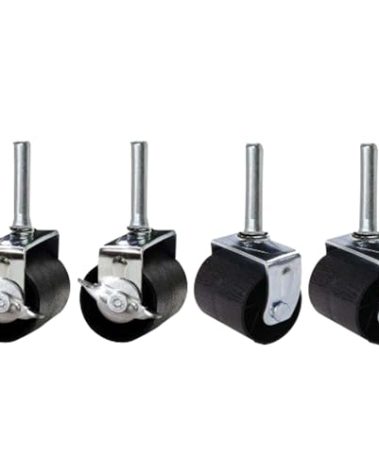 King's Brand Heavy Duty Caster Wheels for Bed Frame ~Set of 4~ (2 Locking & 2 None Locking)