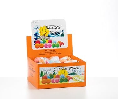 Gerrit's Satellite Wafers - 240 Pieces - Filled with Sour Powder - 10.5oz