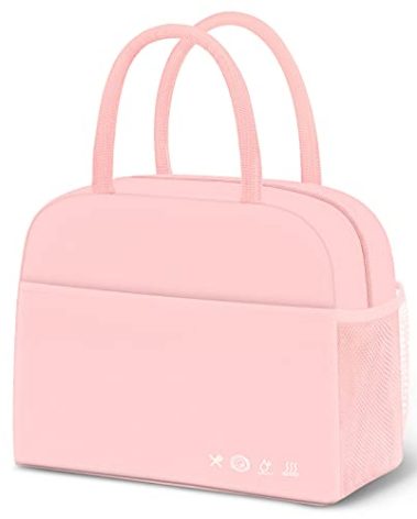 DALINDA Lunch Bag Lunch Box for Women Men Reusable Insulated Lunch Bags for Adults,Leakproof Cute Cooler Lunch Tote Bag,Large Capacity for Work Travel Picnic, PINK