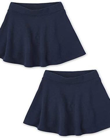 The Children's Place girls Active French Terry Skort Skirt Set, Tidal 2 Pack, XXLarge 16 US