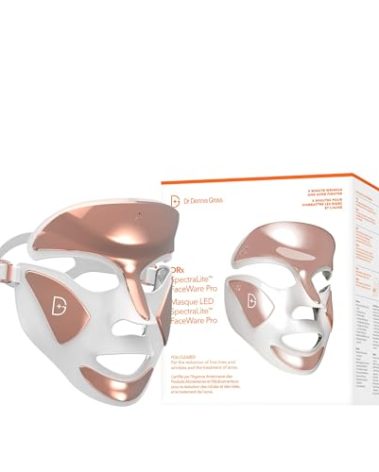 Dr. Dennis Gross DRx SpectraLite FaceWare Pro – LED Face Mask for Anti-Aging, Acne Treatment, and Skin Rejuvenation with Dual Red & Blue Light Therapy