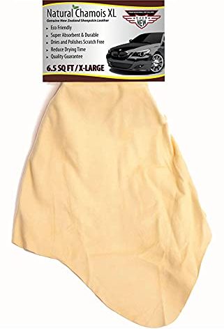 EVER NEW Natural Chamois XL Mega Size (6.5 sq ft) Automotive® Premium New Zealand Sheepskin for Car Boats and RV! Amazing Renewable Resource! …