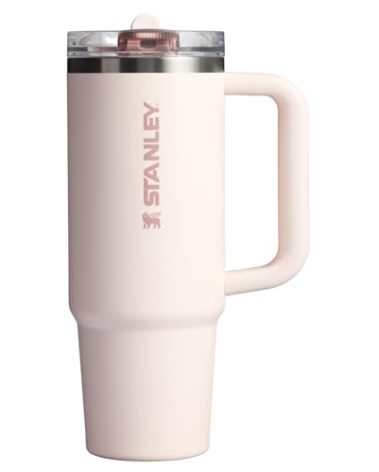 Stanley Quencher ProTour Flip Straw Tumbler with Leakproof Lid 30 oz | Built-In Straw & Handle | Cupholder Compatible for Travel | Insulated Stainless Steel Cup | BPA-Free | Rose Quartz