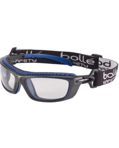 Bolle BAXTER Safety Goggles, Clear Lens, Polycarbonate, ASAF Platinum, One Size (40276)